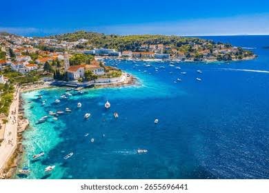 Hvar Island Coastline Turquoise Sea Croatia